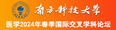 抽插逼洞视频出出进进南方科技大学医学2024年春季国际交叉学科论坛